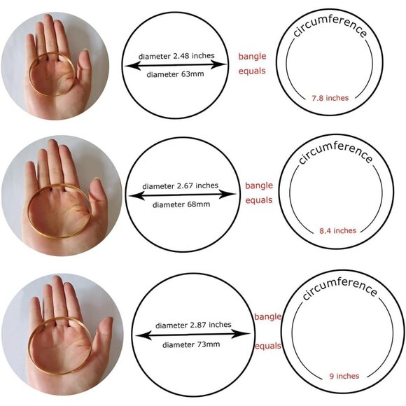 Tri-Color Stainless Steel Bangle Bracelets Set for Women, Hypoallergenic, Versat - Picture 4 of 6